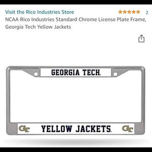 New Georgia Tech Chrome License Plate Frame